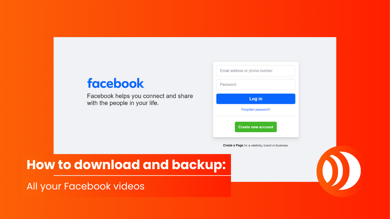 A tip: How to download and backup Your Facebook Videos